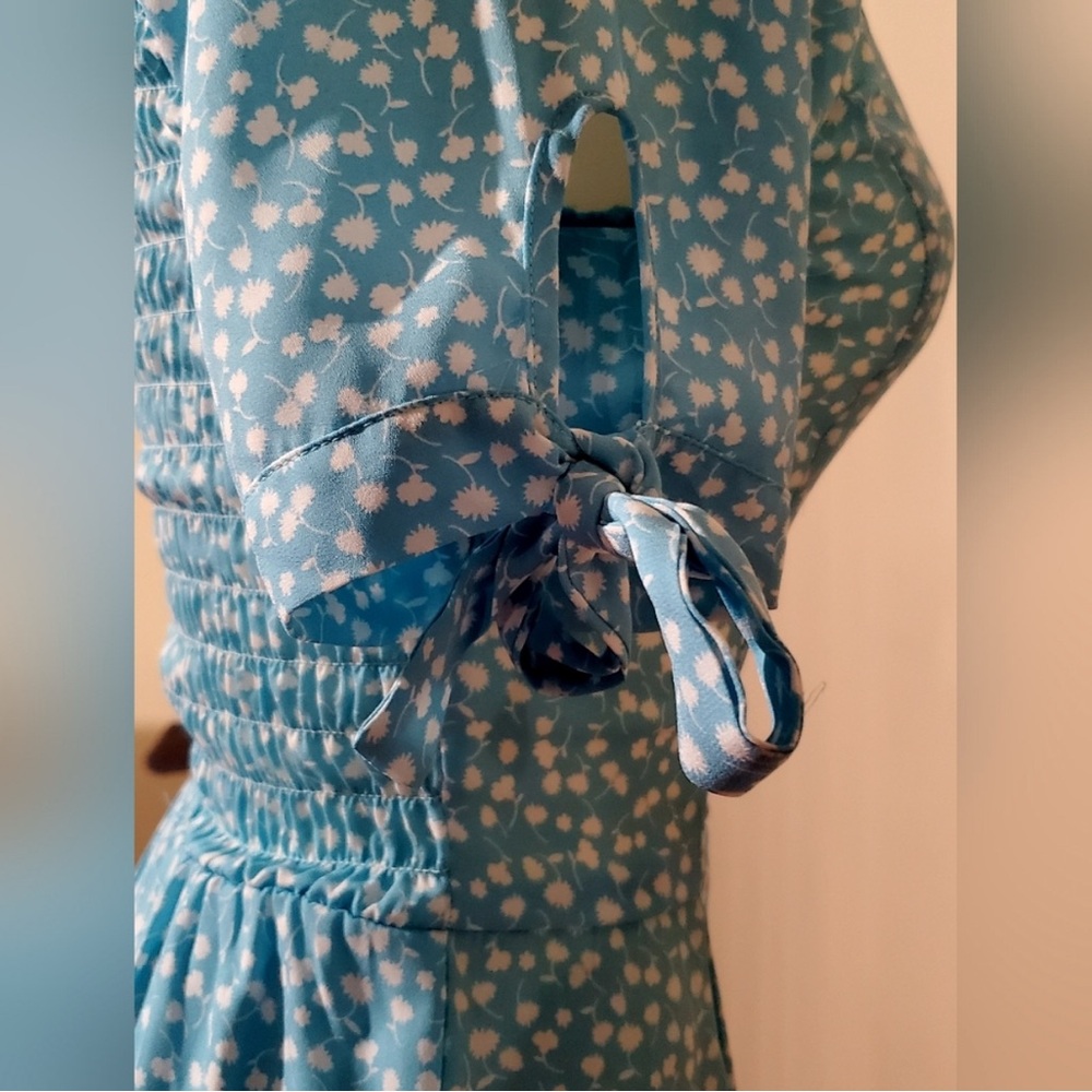 Sienna Sky Light Blue Floral Mini Dress - Picture 3 of 13